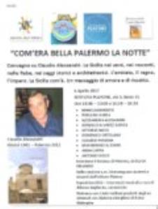 - COM'ERA BELLA PALERMO LA NOTTE. - CONVEGNO SU CLAUDIO ALESSANDRI